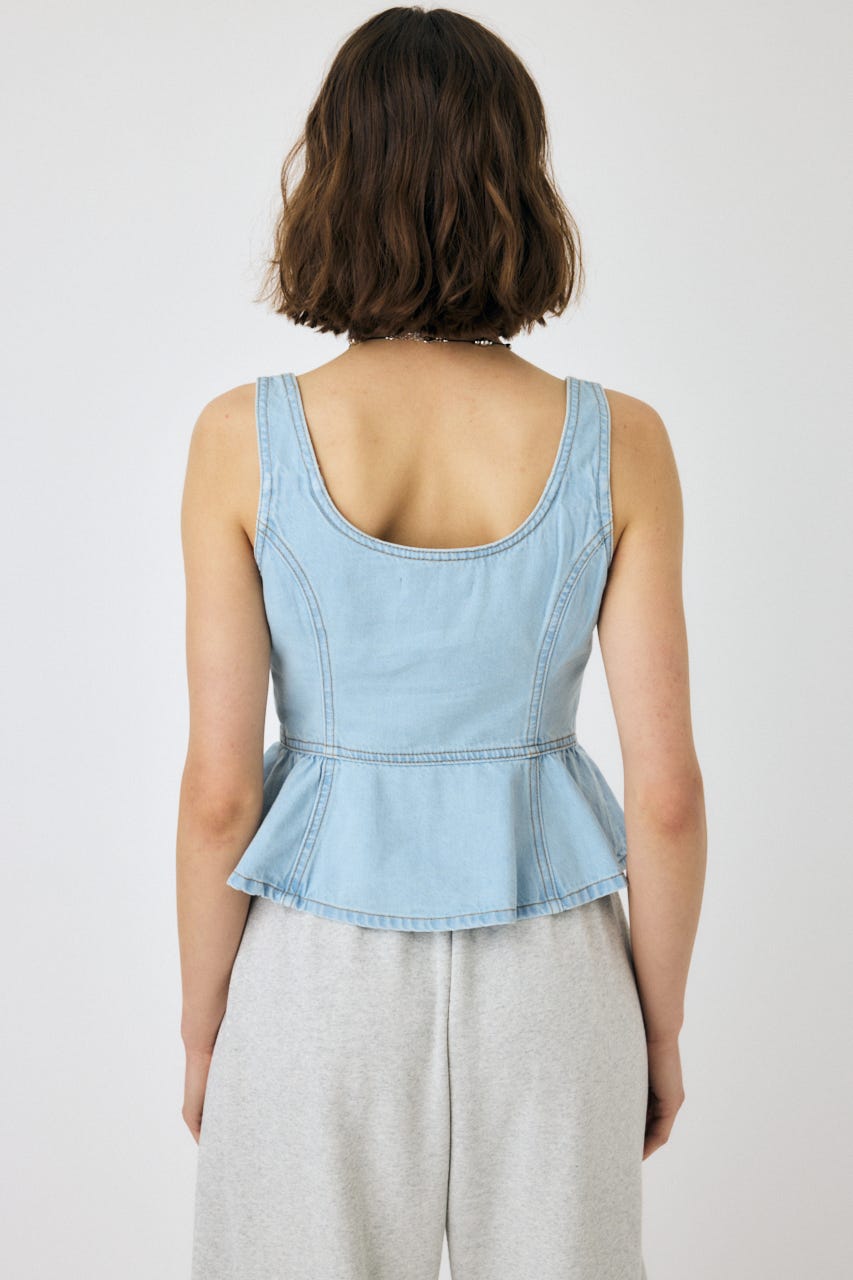 moussyビスチェ MOUSSY | SQUARE NECK デニム ビスチェ (シャツ・ブラウス