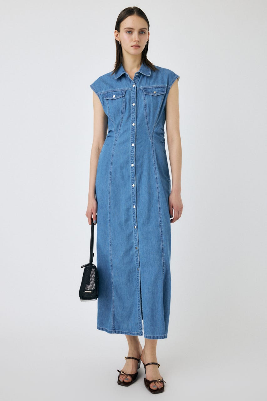 セットアップ対応】CAP SLEEVE DENIM シャツ（シャツ/ブラウス