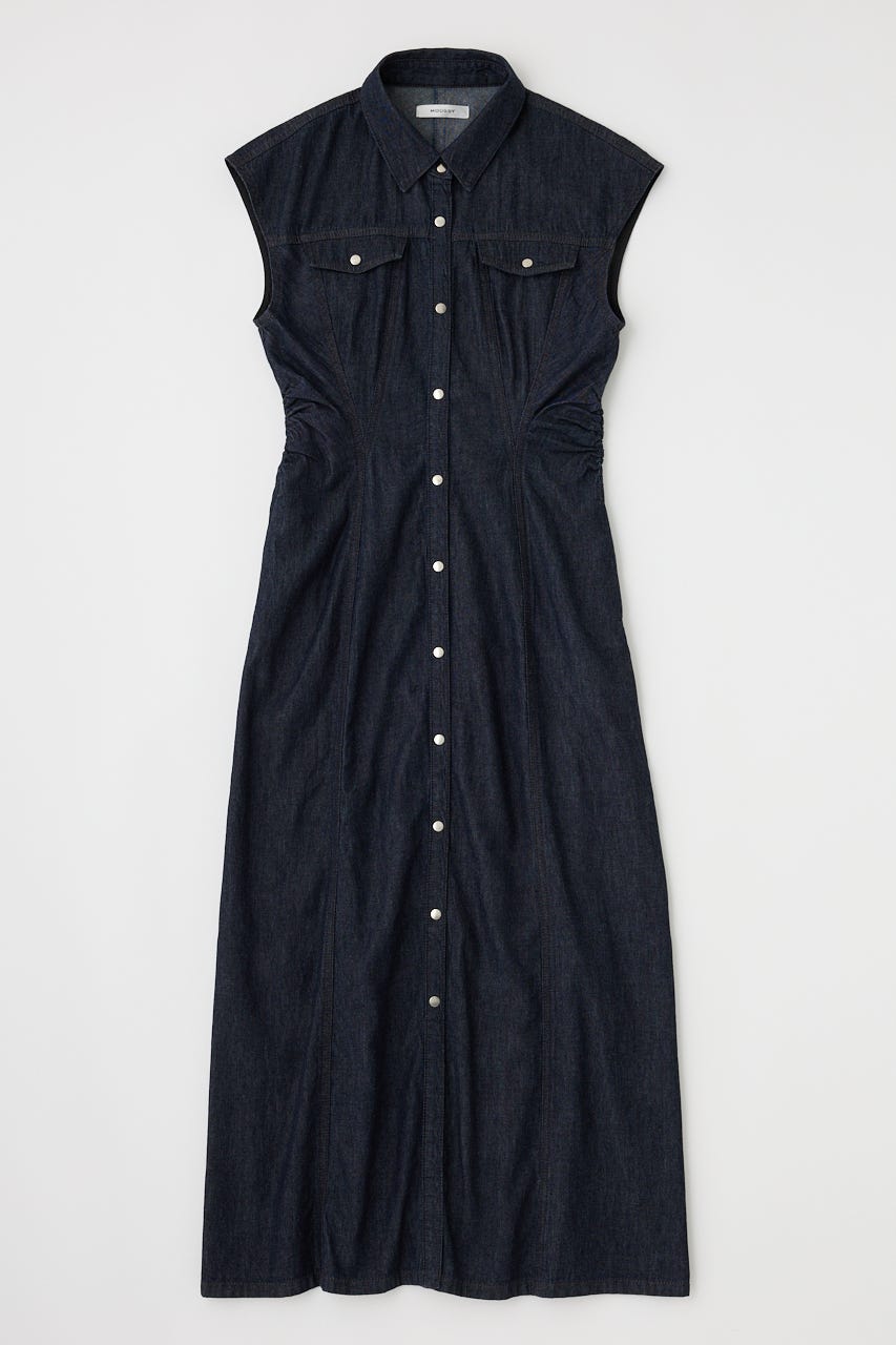Theory ワンピース Nev cap sleeve MOUSSY | CAP SLEEVE デニムドレス (ワンピース(ロング
