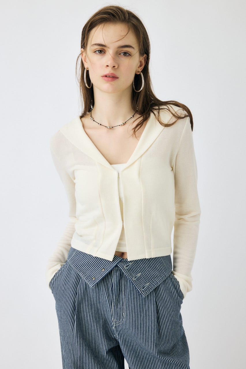MOUSSY | SHEER HOODIE カーディガン (カーディガン ) |SHEL