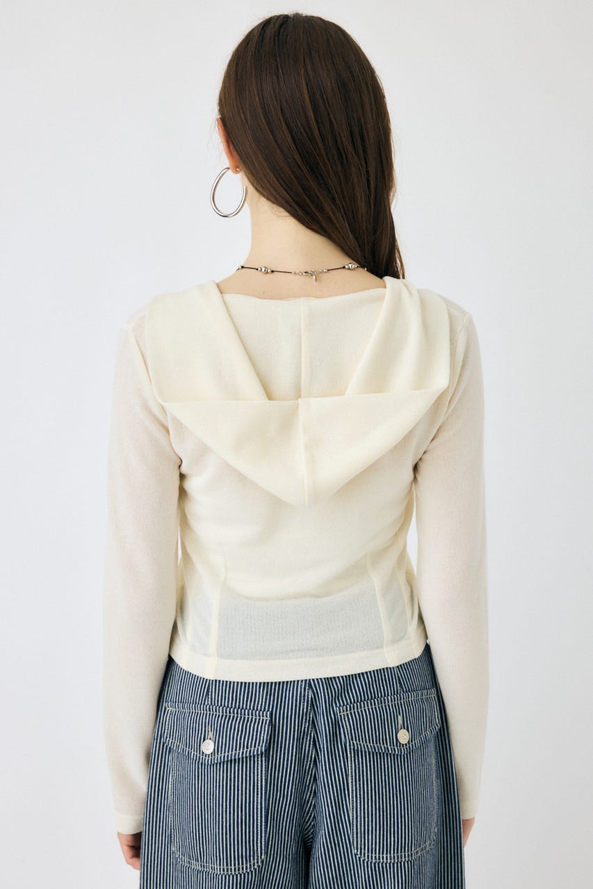 MOUSSY | SHEER HOODIE カーディガン (カーディガン ) |SHEL