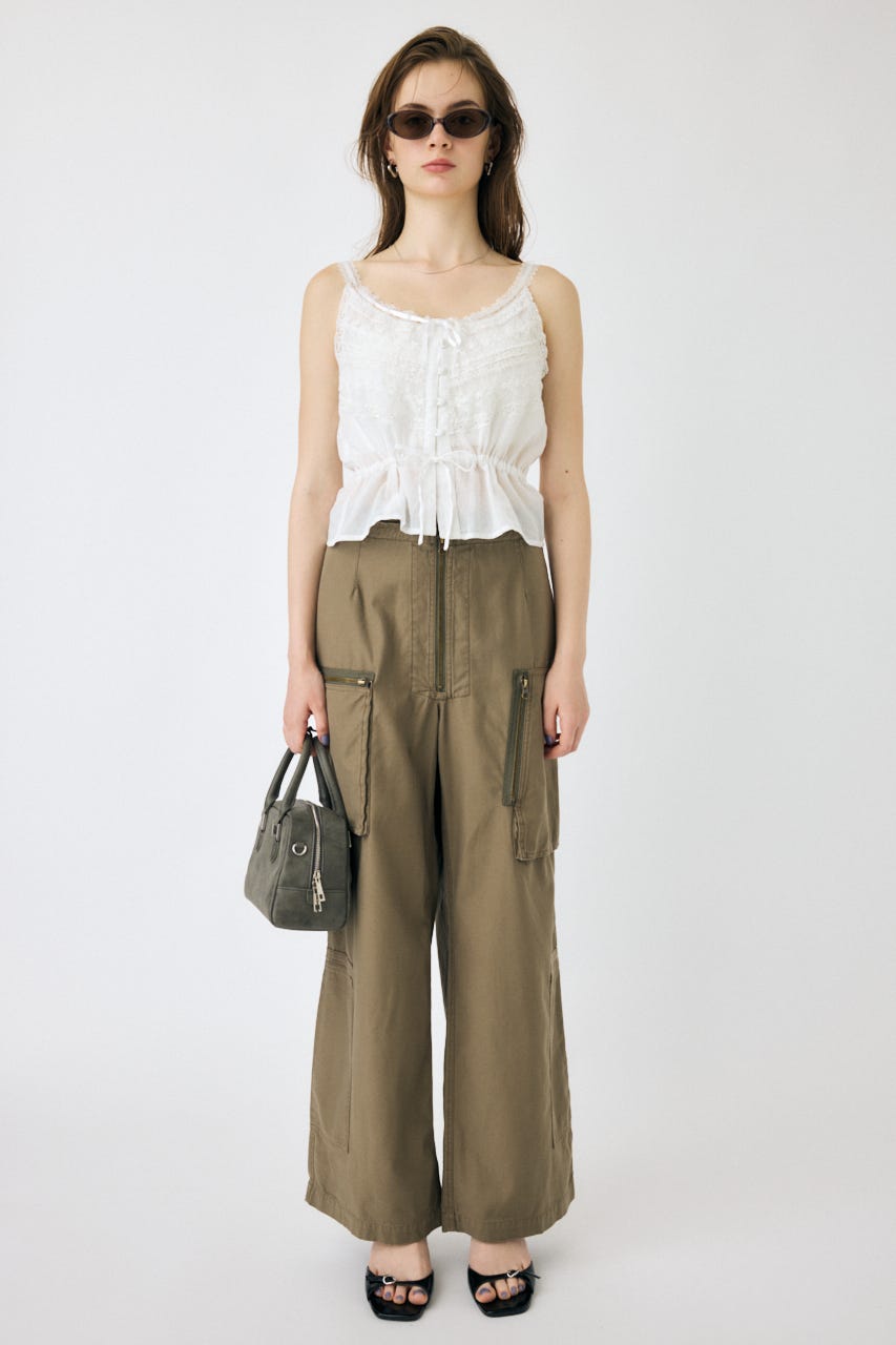 LACE CAMI トップス WHT FREE