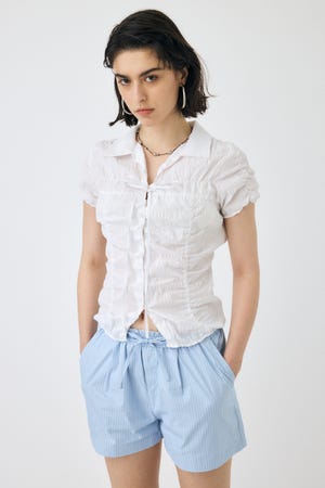 MOUSSY | SHIRRING RIBBON シャツ (シャツ・ブラウス ) |SHEL