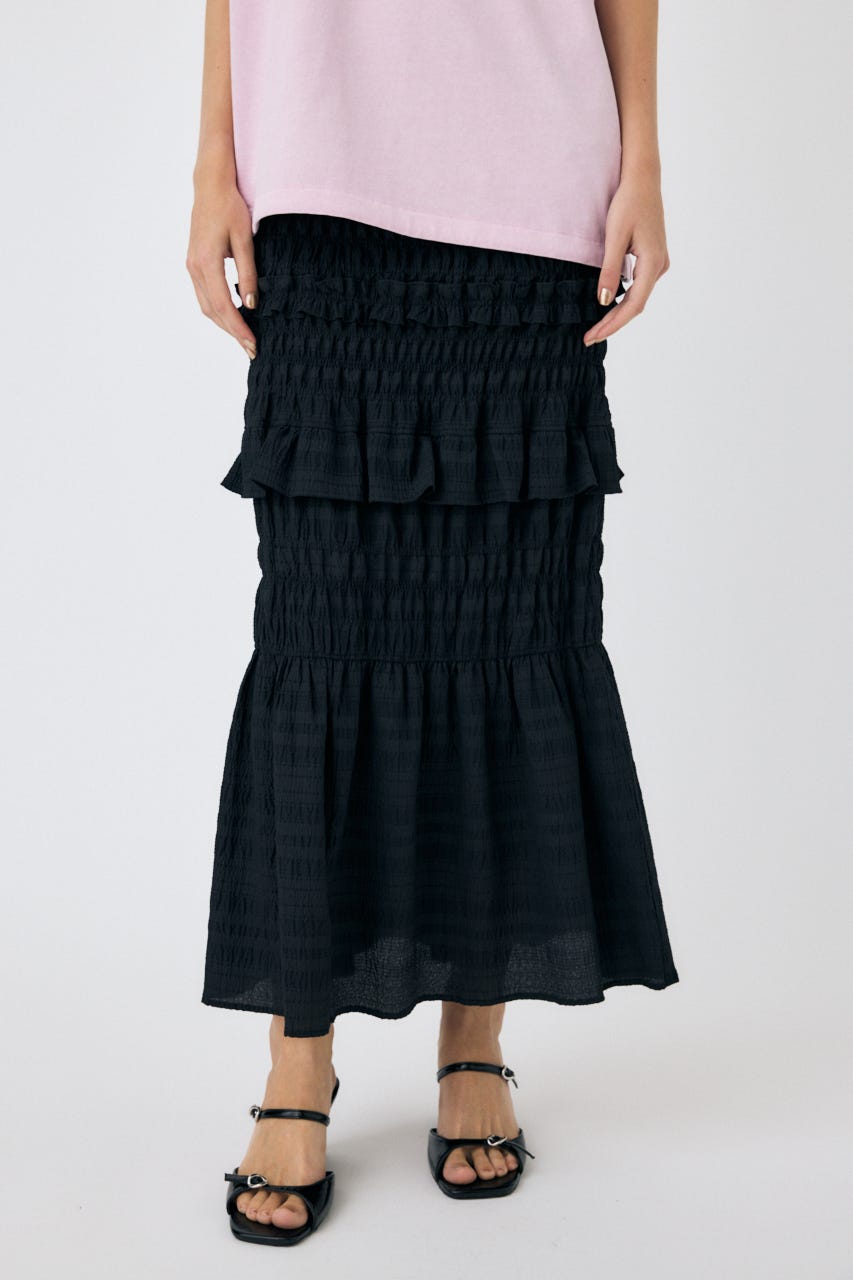 moussy SHIRRING LONG スカート サイズ1 MOUSSY | SHIRRING LONG スカート (スカート(ロング) ) |SHEL