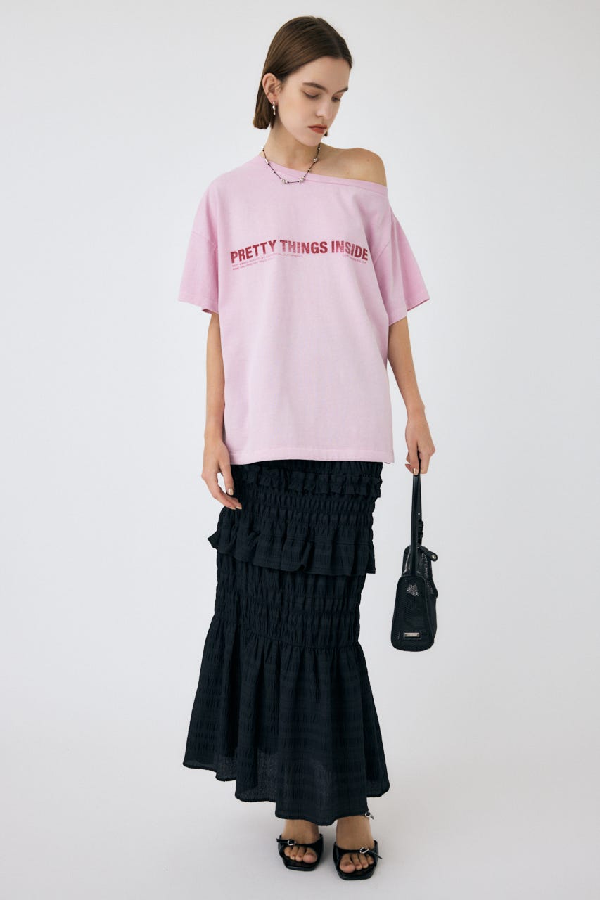 moussy SHIRRING LONG スカート サイズ1 MOUSSY | SHIRRING LONG スカート (スカート(ロング) ) |SHEL