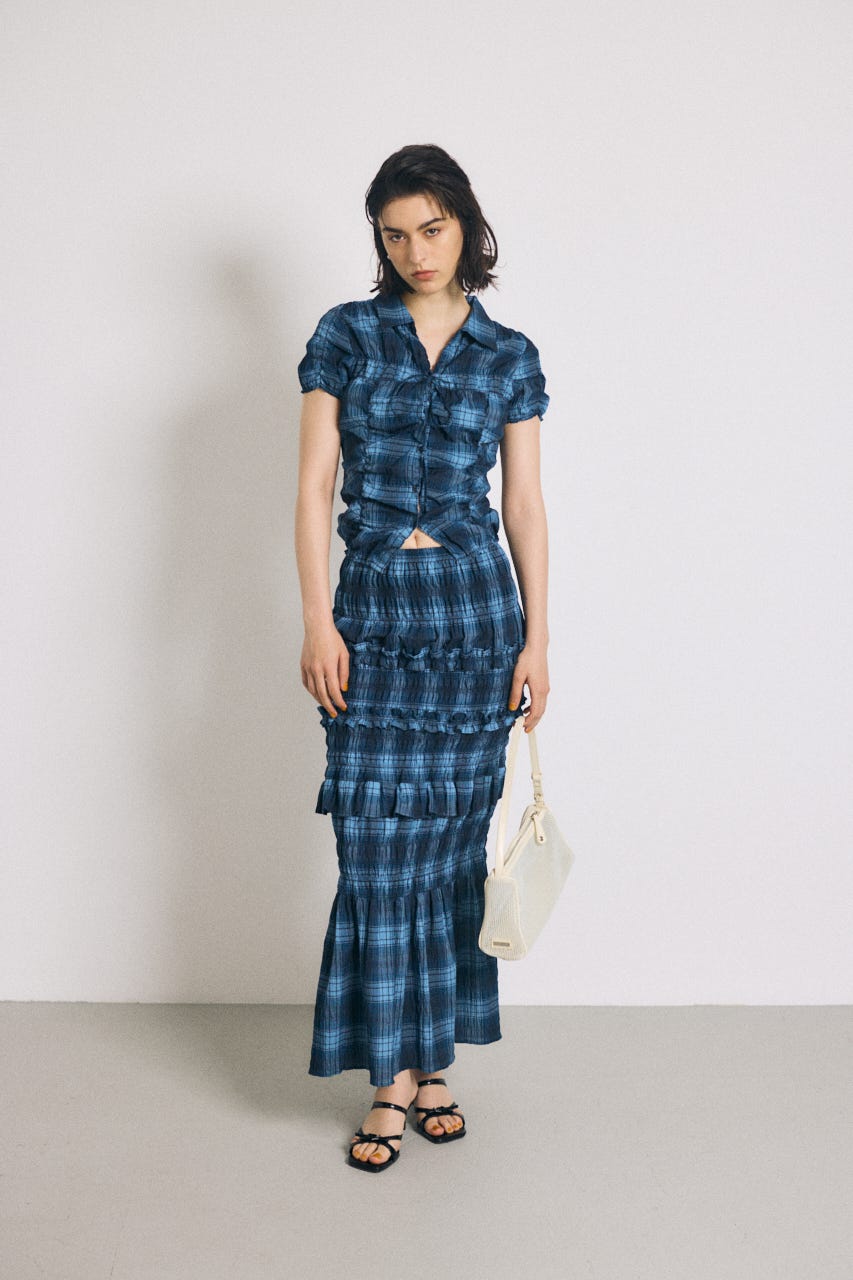 moussy SHIRRING LONG スカート サイズ1 MOUSSY | SHIRRING LONG スカート (スカート(ロング) ) |SHEL