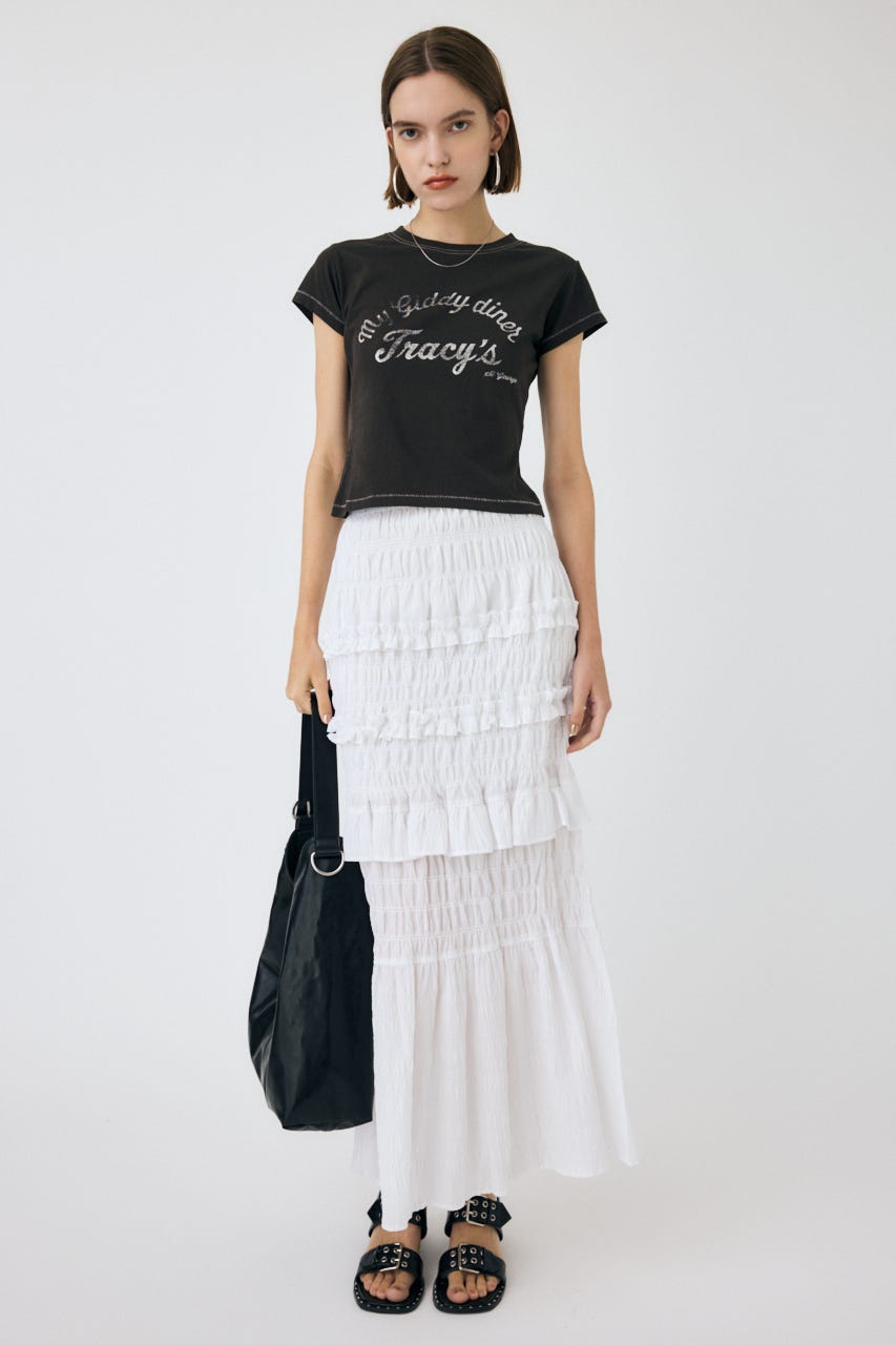 CFIERCE スカート MOUSSY | SHIRRING LONG スカート (スカート(ロング) ) |SHEL