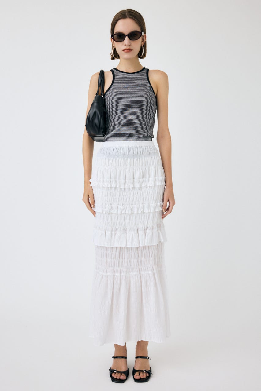 moussy SHIRRING LONG スカート サイズ1 MOUSSY | SHIRRING LONG スカート (スカート(ロング) ) |SHEL