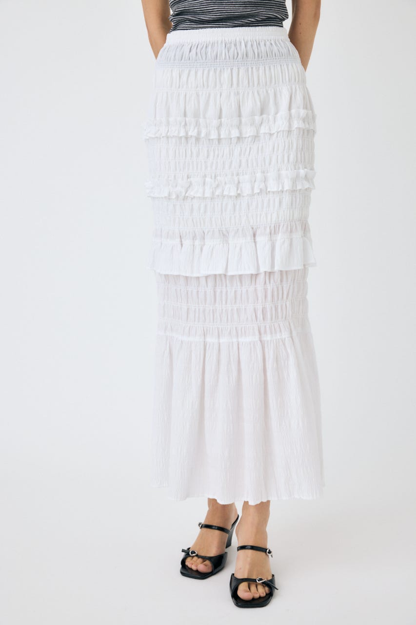moussy SHIRRING LONG スカート サイズ1 MOUSSY | SHIRRING LONG スカート (スカート(ロング) ) |SHEL