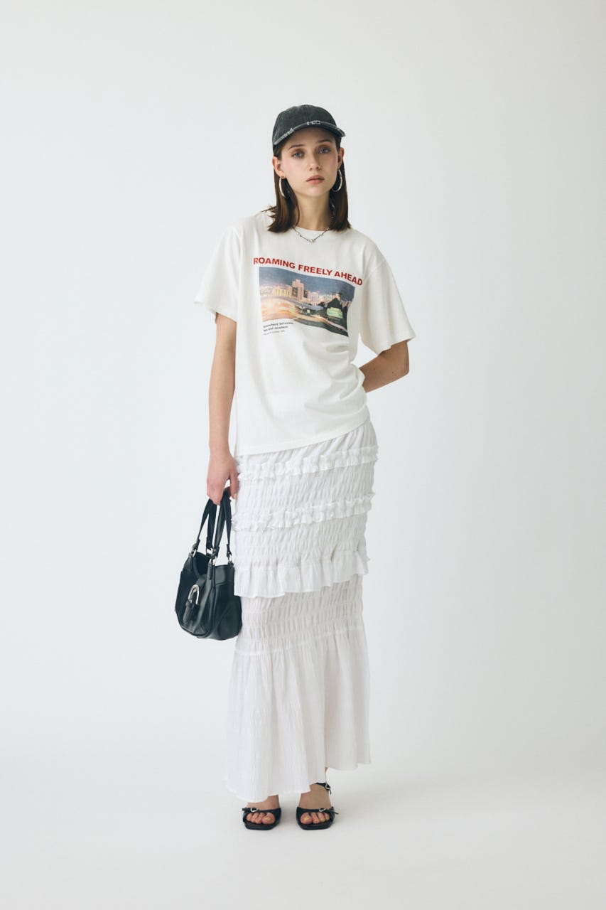 moussy SHIRRING LONG スカート サイズ1 MOUSSY | SHIRRING LONG スカート (スカート(ロング) ) |SHEL