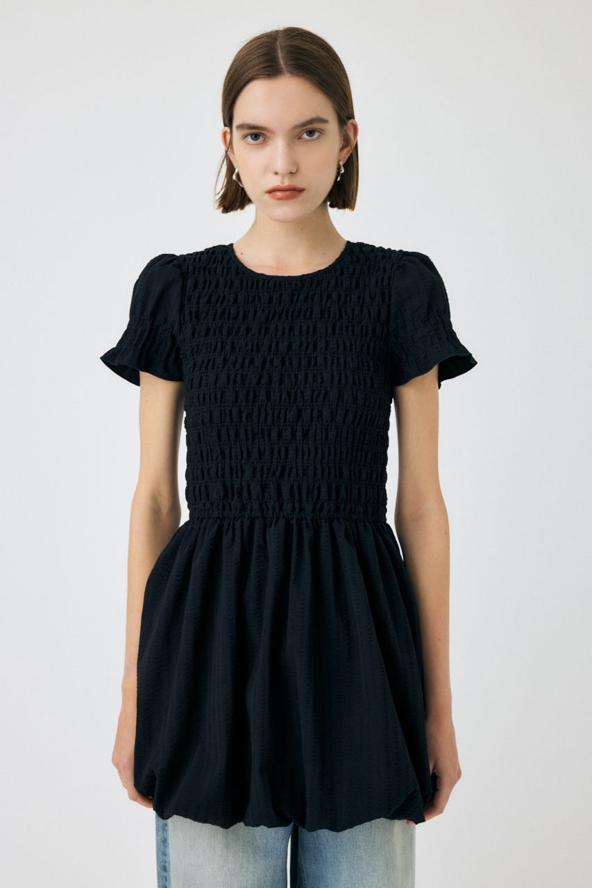 moussy GATHER RIBBON MINI ドレス　0サイズ MOUSSY | GATHER BALLOON ミニドレス (ワンピース(ミニ