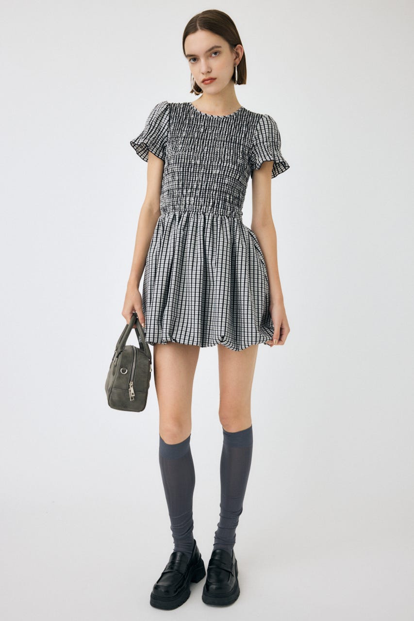 MOUSSY | GATHER RIBBON ミニドレス (ワンピース(ミニ