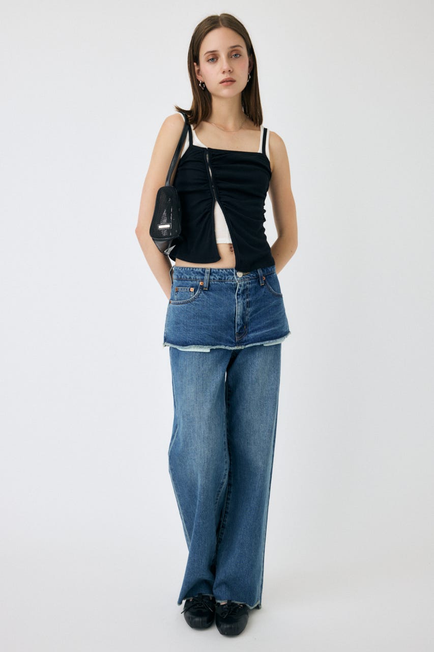 MOUSSY | DOUBLE LAYERED SHEER タンク (タンクトップ ) |SHEL