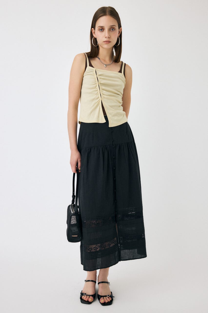 MOUSSY | DOUBLE LAYERED SHEER タンク (タンクトップ ) |SHEL
