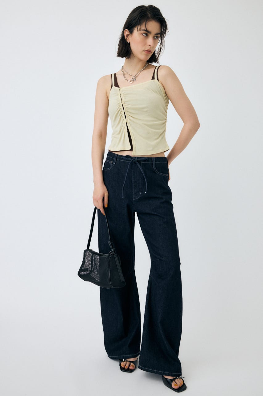 MOUSSY | DOUBLE LAYERED SHEER タンク (タンクトップ ) |SHEL