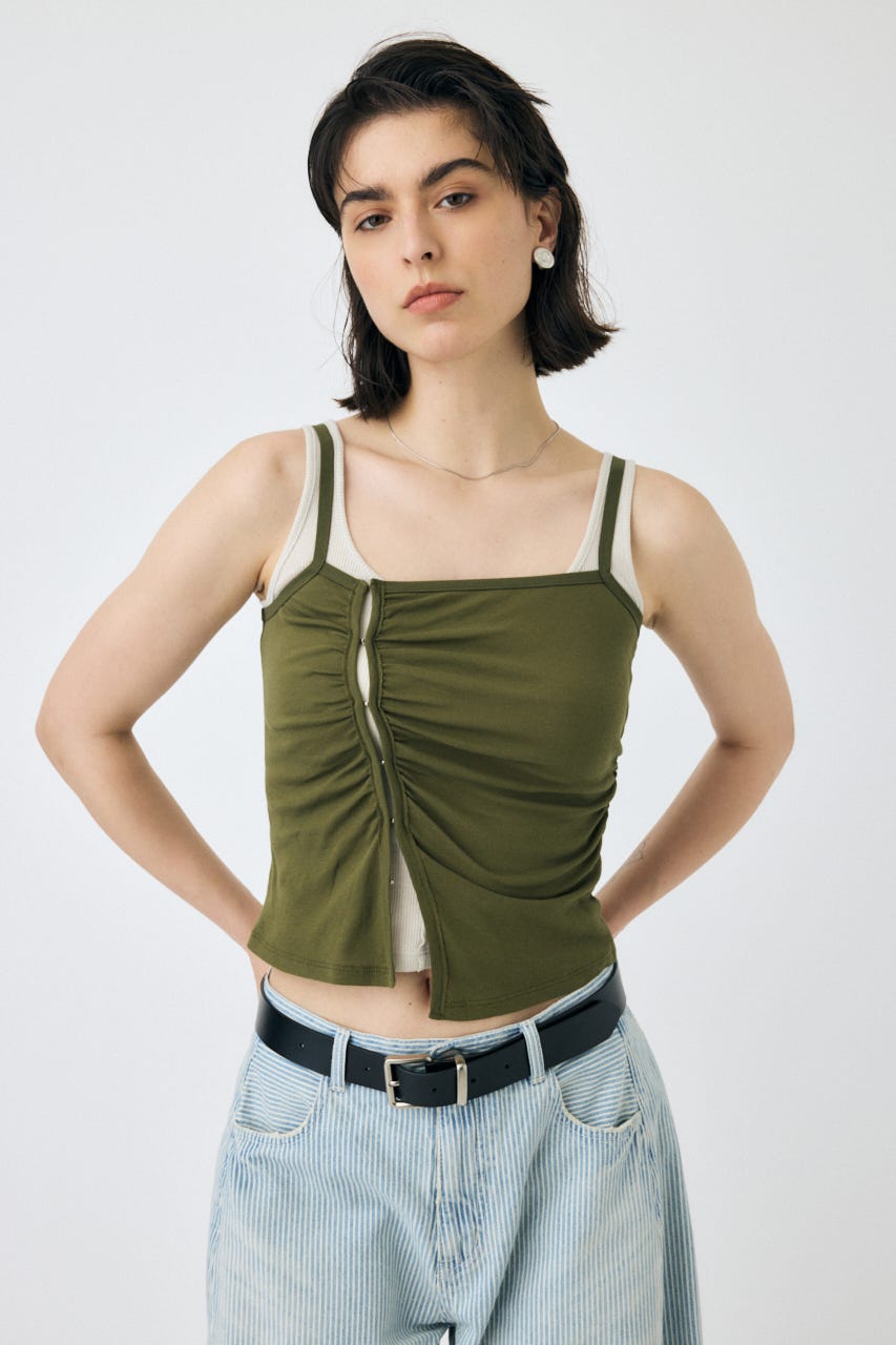 MOUSSY | DOUBLE LAYERED SHEER タンク (タンクトップ ) |SHEL