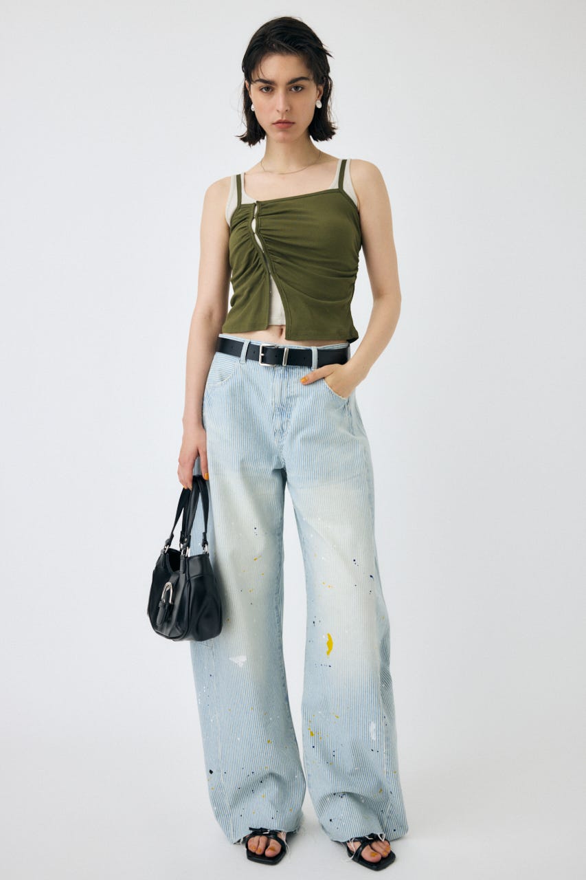 MOUSSY | DOUBLE LAYERED SHEER タンク (タンクトップ ) |SHEL
