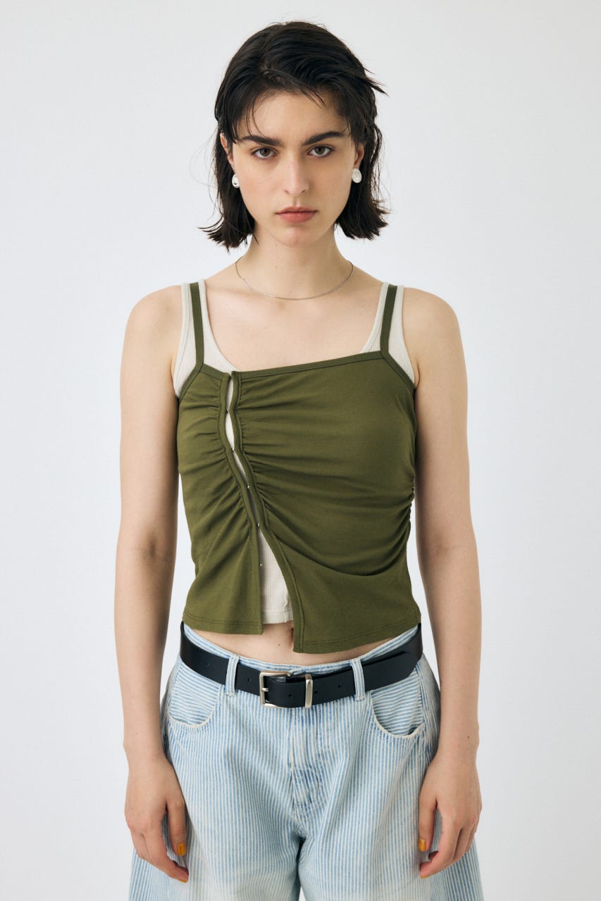 MOUSSY | DOUBLE LAYERED SHEER タンク (タンクトップ ) |SHEL