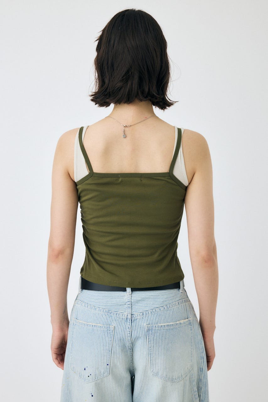 MOUSSY | DOUBLE LAYERED SHEER タンク (タンクトップ ) |SHEL