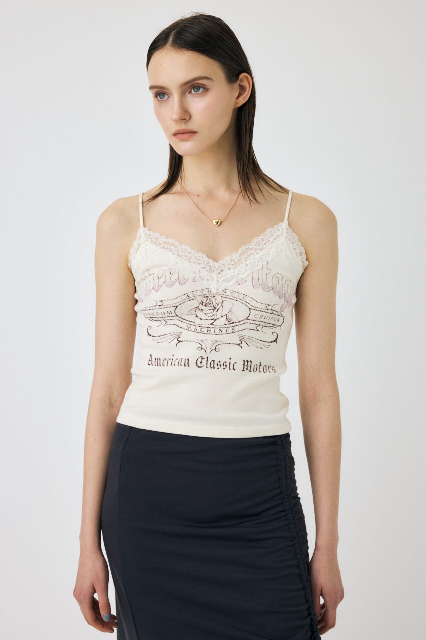 MOUSSY | FADED LACE キャミトップス (キャミソール ) |SHEL
