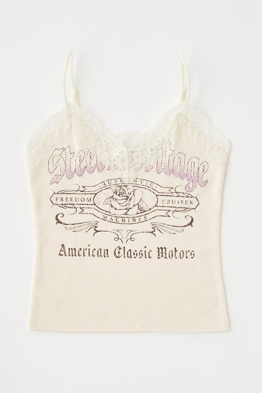 MOUSSY | FADED LACE キャミトップス (キャミソール ) |SHEL