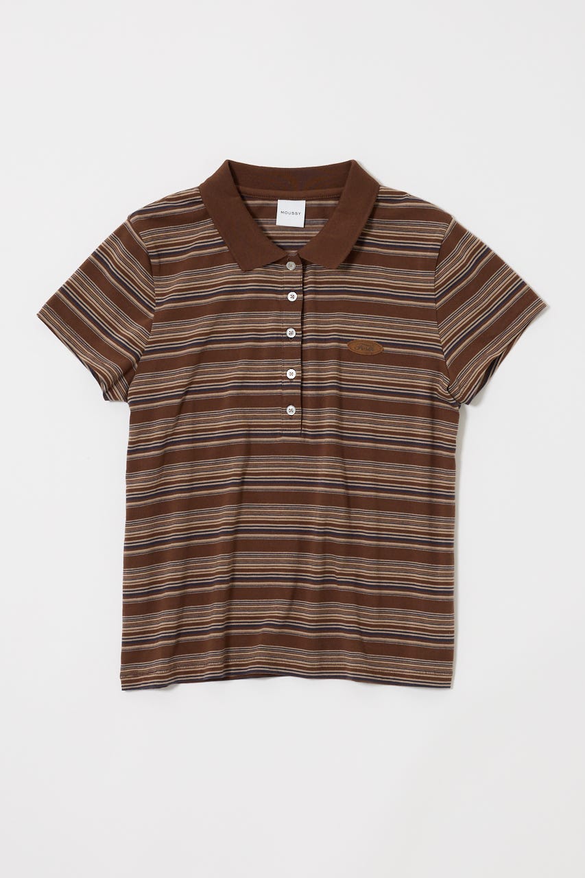 MOUSSY | STRIPE POLO シャツ (Tシャツ・カットソー(半袖