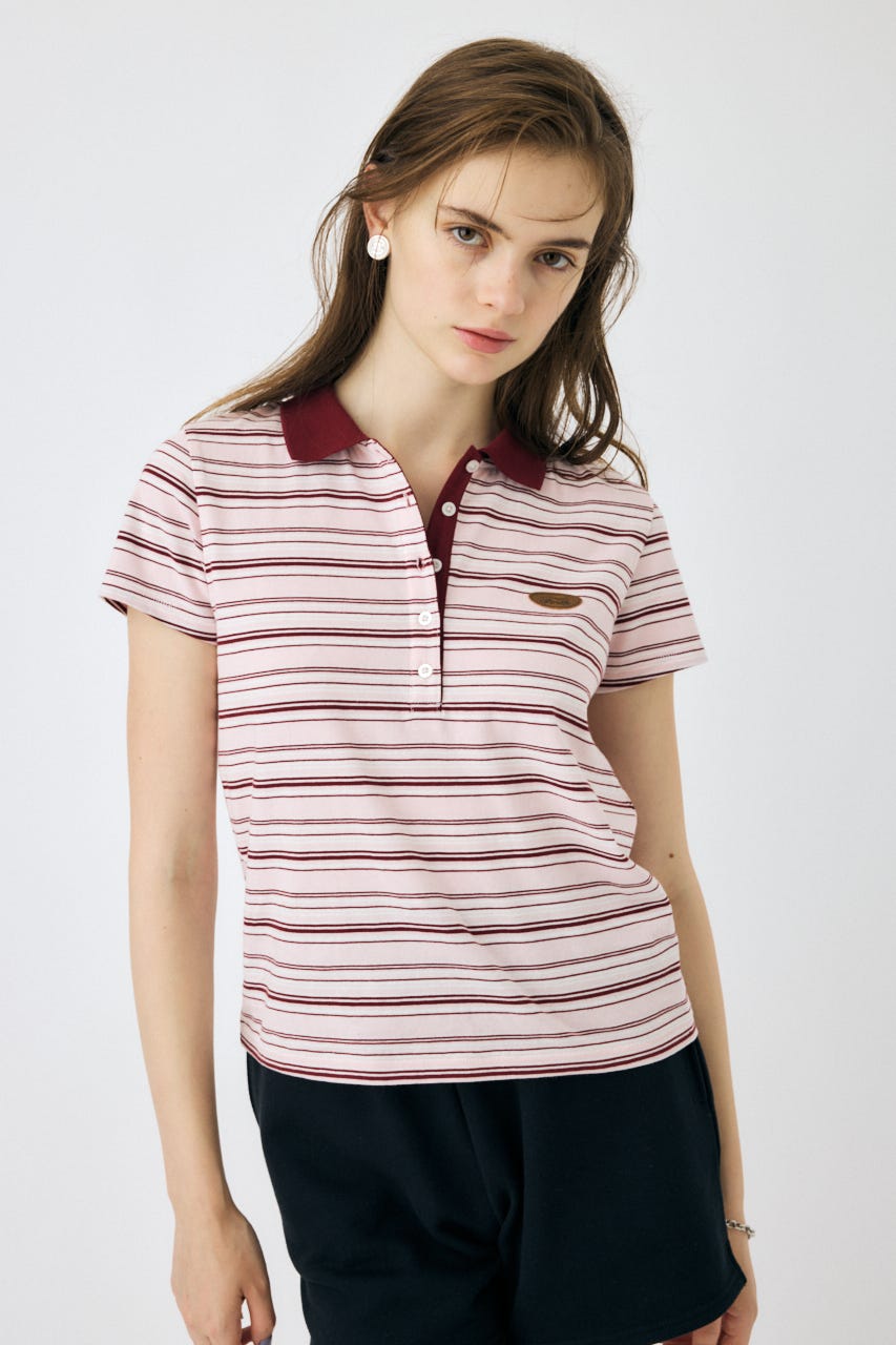 MOUSSY | STRIPE POLO シャツ (Tシャツ・カットソー(半袖