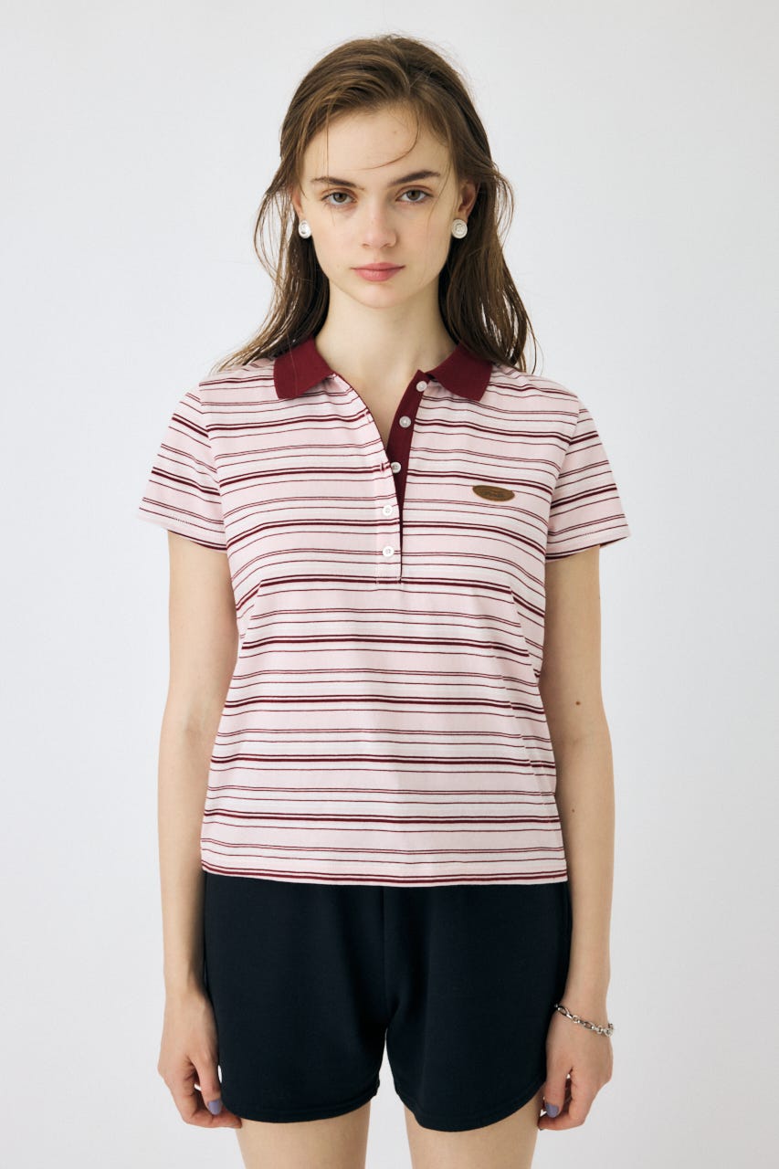 MOUSSY◆ポロシャツ/FREE/ポリエステル/WHT/010GAJ01-5130-1 MOUSSY(マウジー) / UMBROユニフォーム/ポロシャツ/FREE