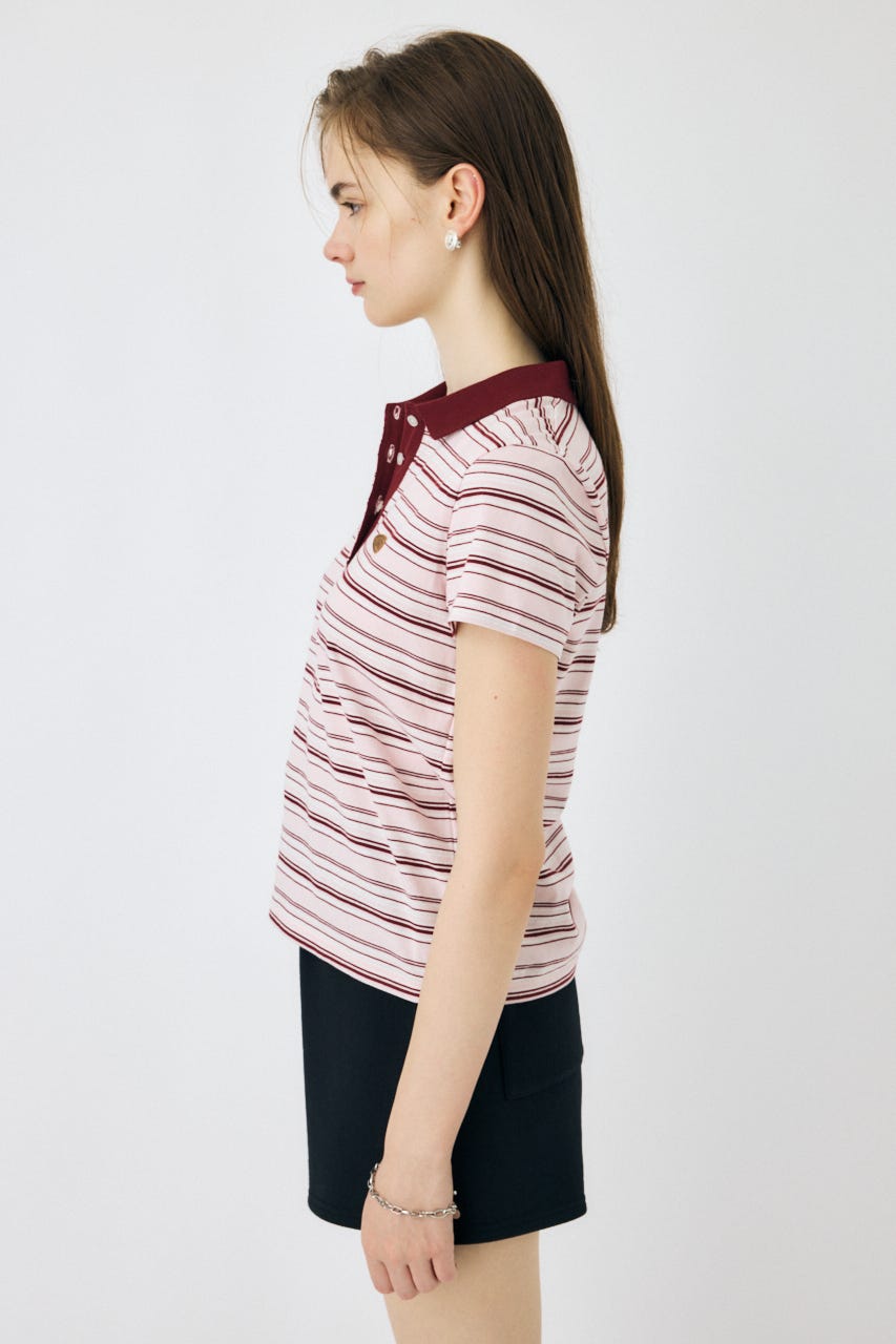 MOUSSY | STRIPE POLO シャツ (Tシャツ・カットソー(半袖