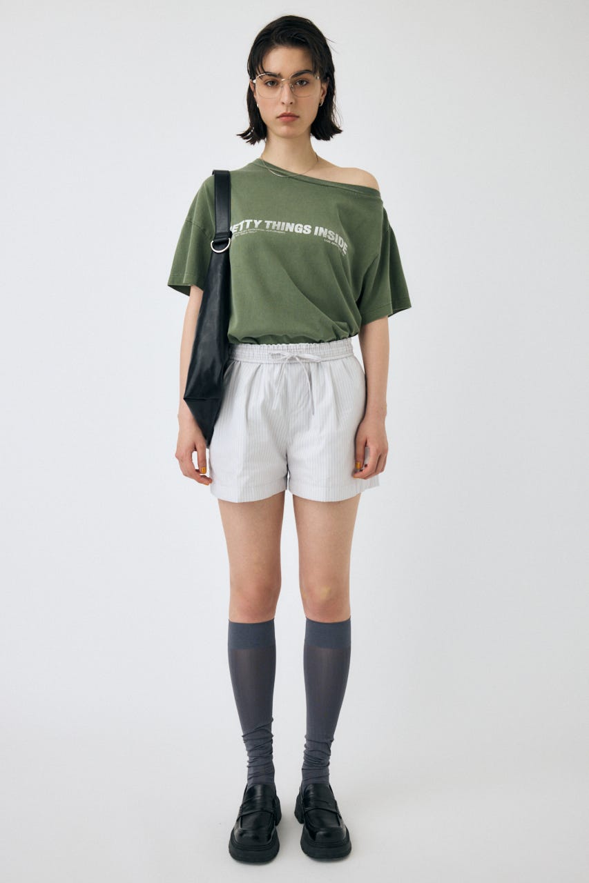ONE SHOULDER TEE KHA FREE
