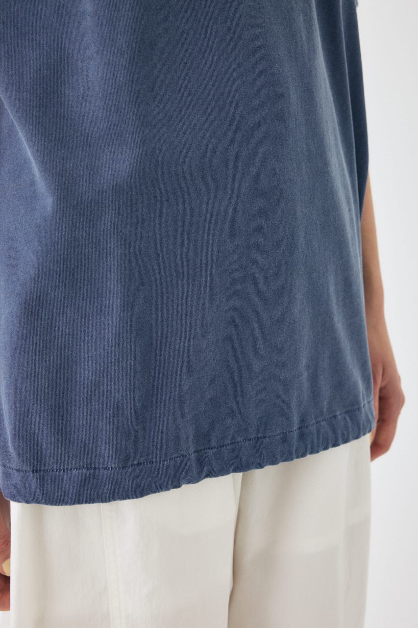 ONE SHOULDER TEE NVY FREE