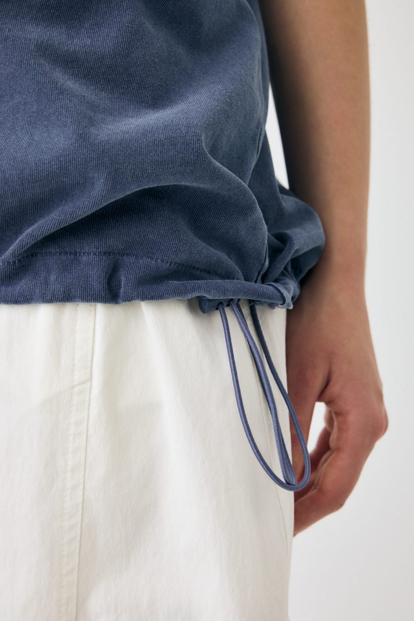 ONE SHOULDER TEE NVY FREE