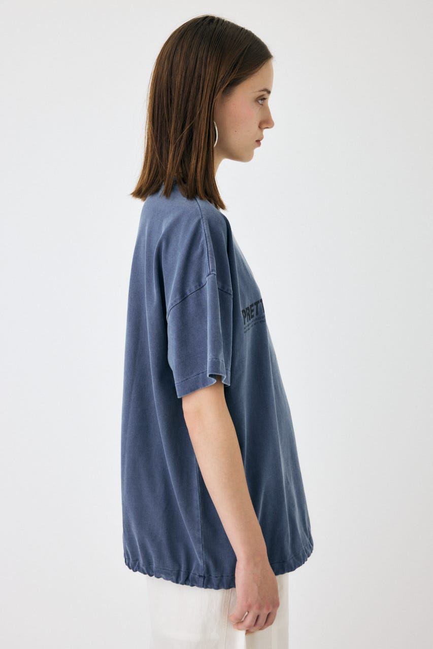 ONE SHOULDER TEE NVY FREE