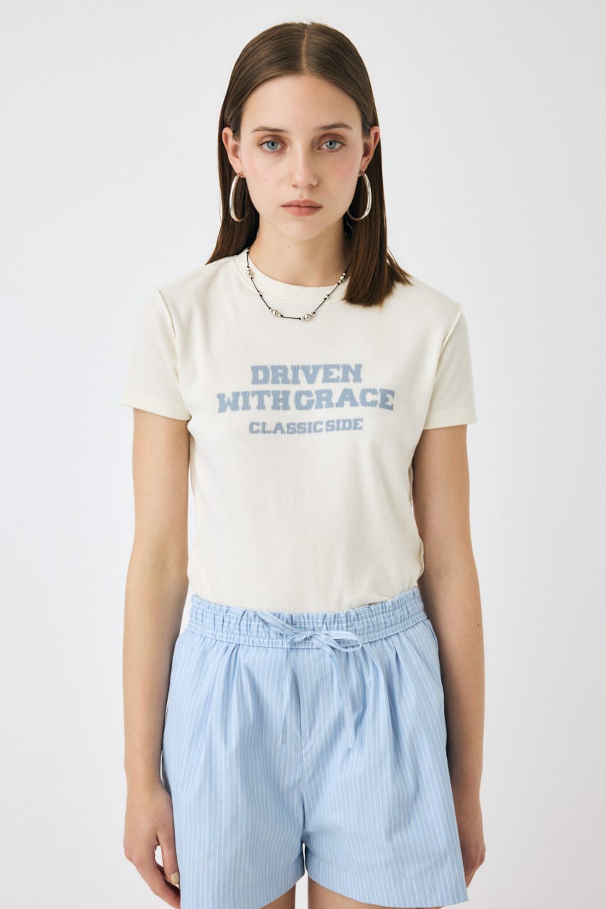 MOUSSY | BLURRED LOGO TEE (Tシャツ・カットソー(半袖) ) |SHEL