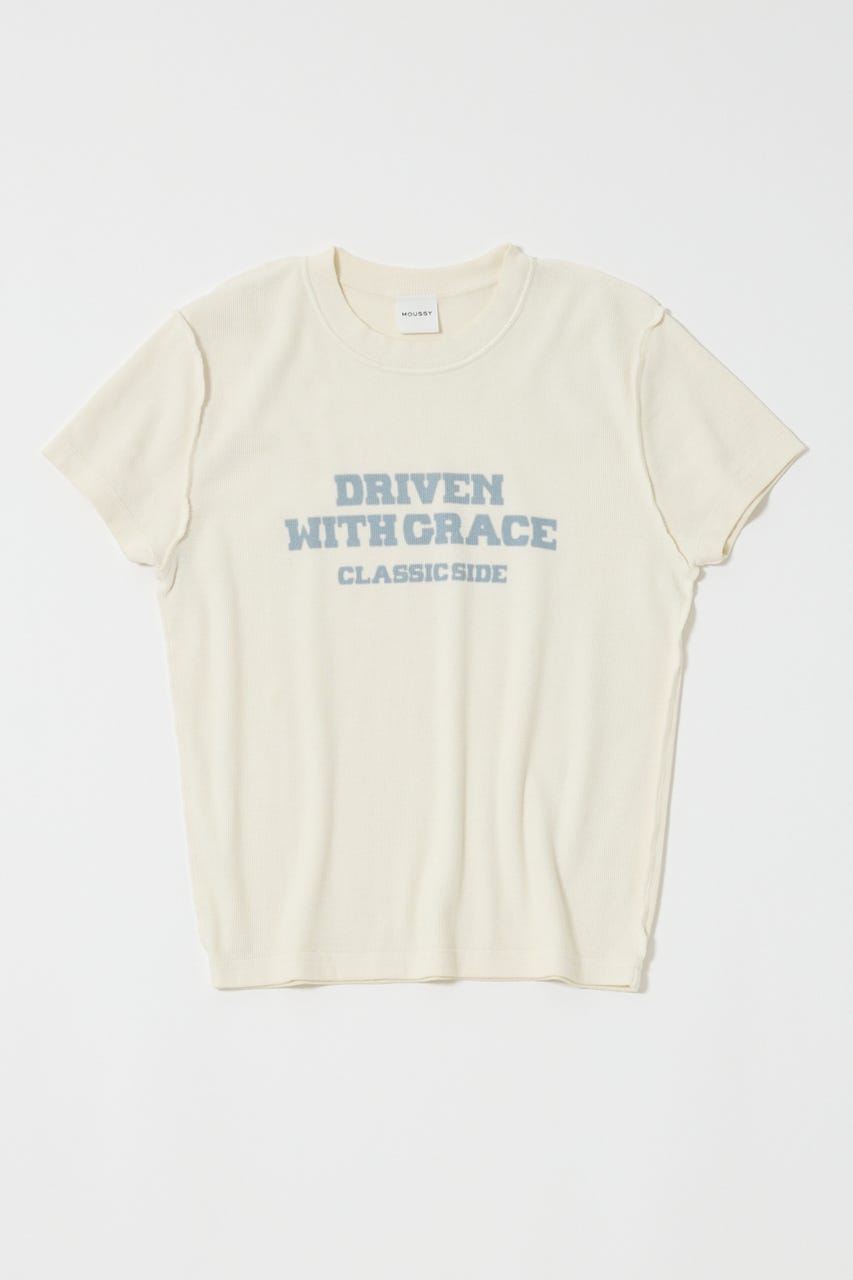 BLURRED LOGO TEE O/WHT FREE