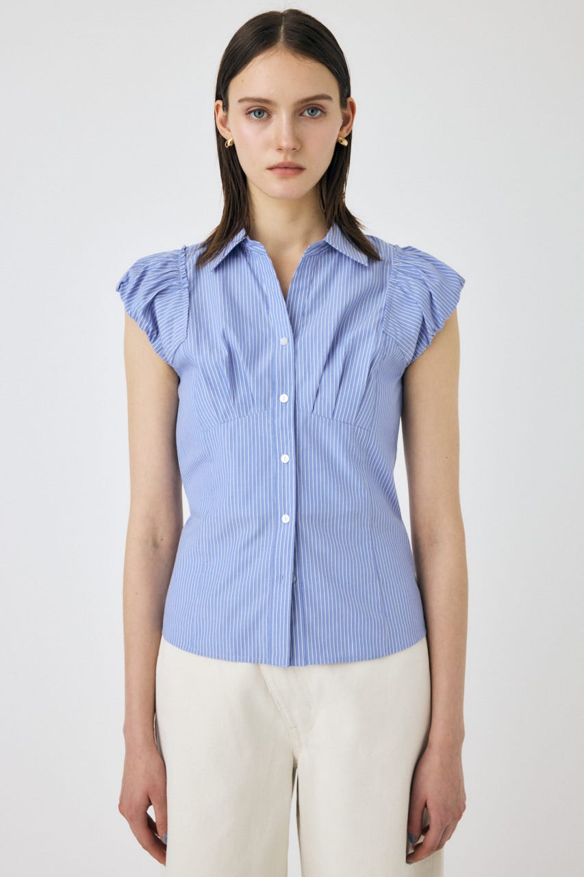PIN STPIPE FIT シャツ MOUSSY | PIN STRIPE FIT シャツ (シャツ・ブラウス ) |SHEL
