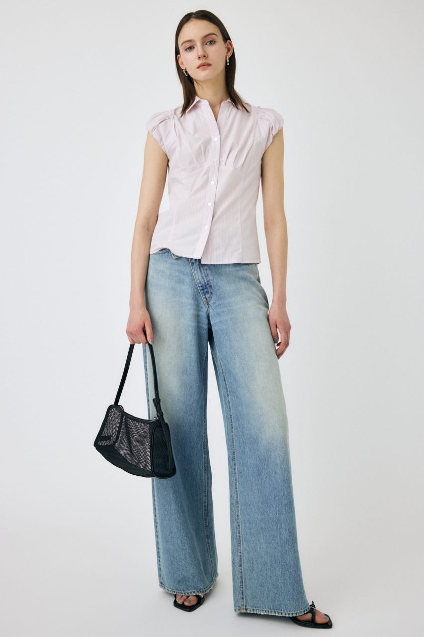 PIN STPIPE FIT シャツ MOUSSY | PIN STRIPE FIT シャツ (シャツ・ブラウス ) |SHEL