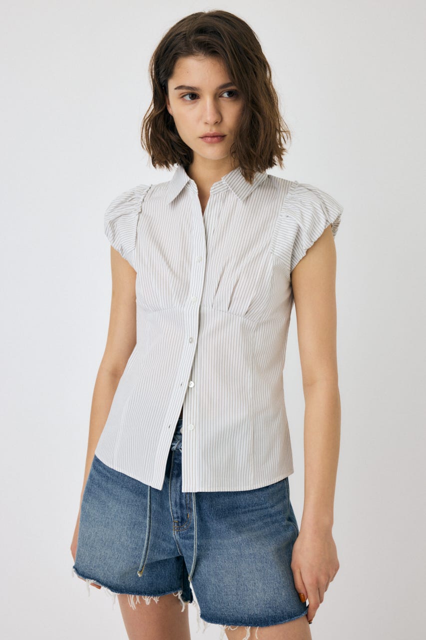 ピューテリー　ストライプス MOUSSY | PIN STRIPE FIT シャツ (シャツ・ブラウス ) |SHEL