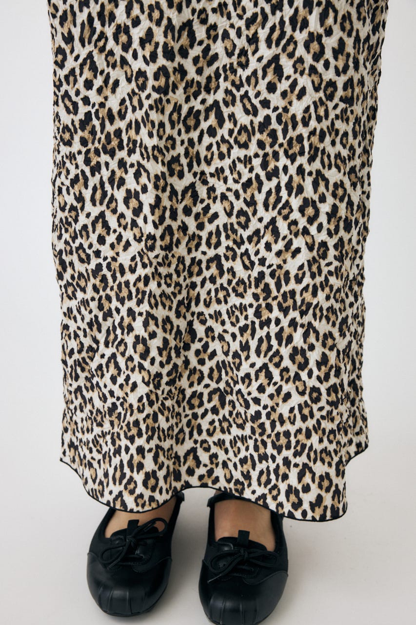 CRINKLED SATIN スカート 柄BRN 2