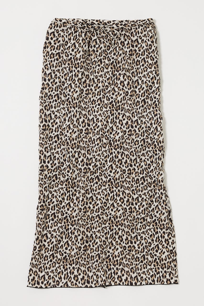 CRINKLED SATIN スカート 柄BRN 2