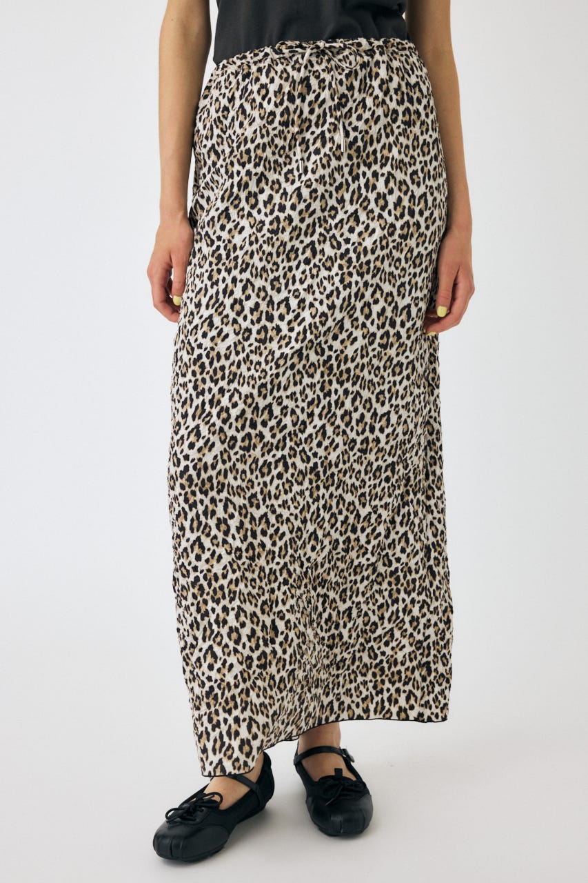 CRINKLED SATIN スカート 柄BRN 2