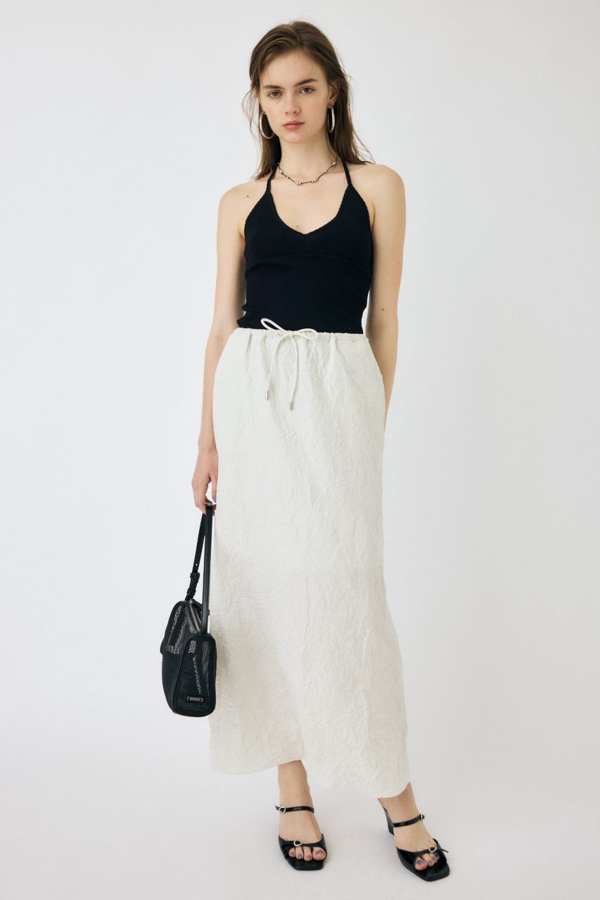 【moussy 大人気商品】CRINKLED サテンキャミ Amazon | [マウジー] CRINKLED サテンキャミ BLK FREE