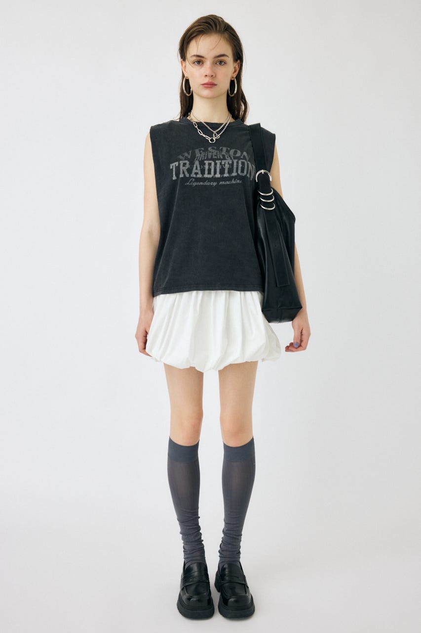 BALLOON MINI スカート O/WHT 1