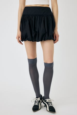 【新品タグ付】M_ マウジー（MOUSSY）タックミニスカート BLK 2 M_（エムアンダーバー）の「【M_】TUCK MINI スカート（スカート