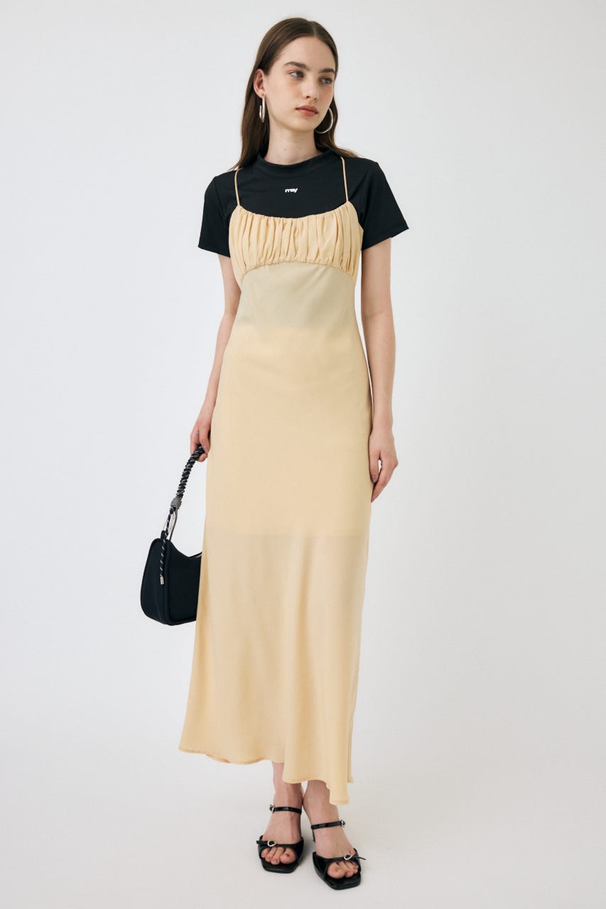 MOUSSY | DRAWSTRING STRAP SLIP ドレス (ワンピース(ロング