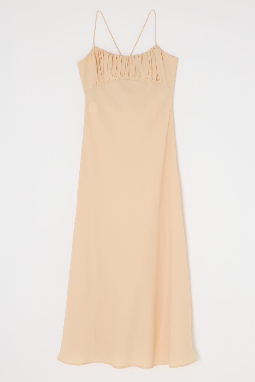 L‘or Drawstring Dress ワンピース MOUSSY | DRAWSTRING STRAP SLIP ドレス (ワンピース(ロング