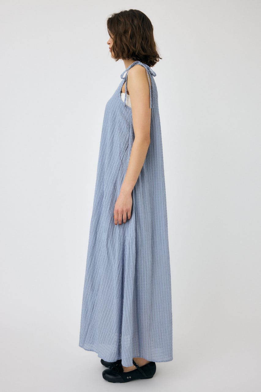 MOUSSY | SHEER GINGHAM キャミドレス (ワンピース(ロング