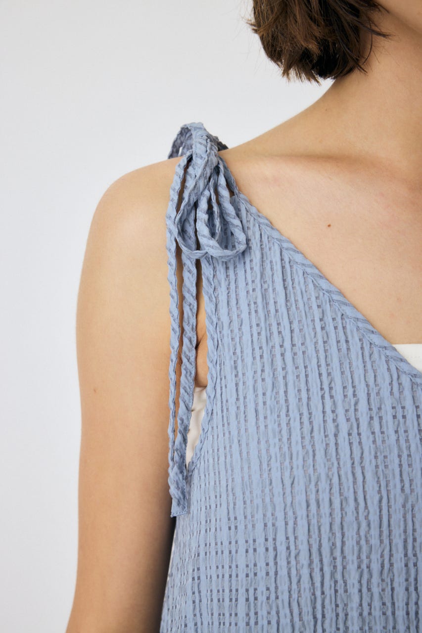 MOUSSY | SHEER GINGHAM キャミドレス (ワンピース(ロング