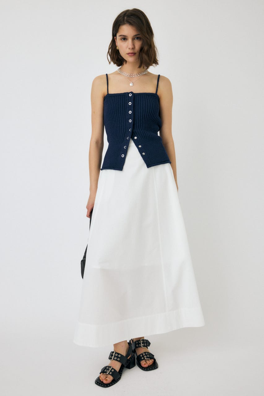 MOUSSY | FRONT BUTTON ニットキャミ (キャミソール ) |SHEL