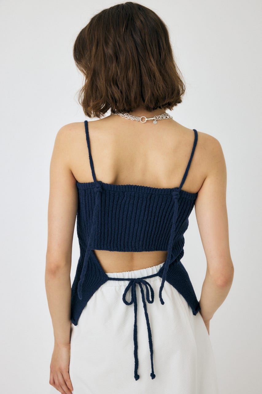 MOUSSY | FRONT BUTTON ニットキャミ (キャミソール ) |SHEL
